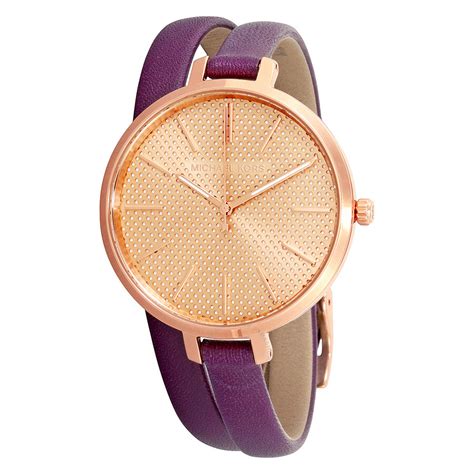 michael kors jaryn plum-tone and leather watch|Michael Kors Jaryn Rose Gold Dial Plum Leather Ladies Watch .